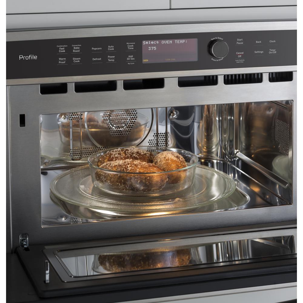 Ge Profile 30 In Electric Convection Wall Oven With Built Microwave Stainless Steel Pwb7030slss The Home Depot Ge Profile 30 In Electric Convection