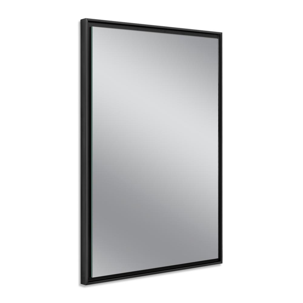 Deco Mirror 26 inch W x 38 inch H Black Studio Float Wall Mirror by Deco Mirror