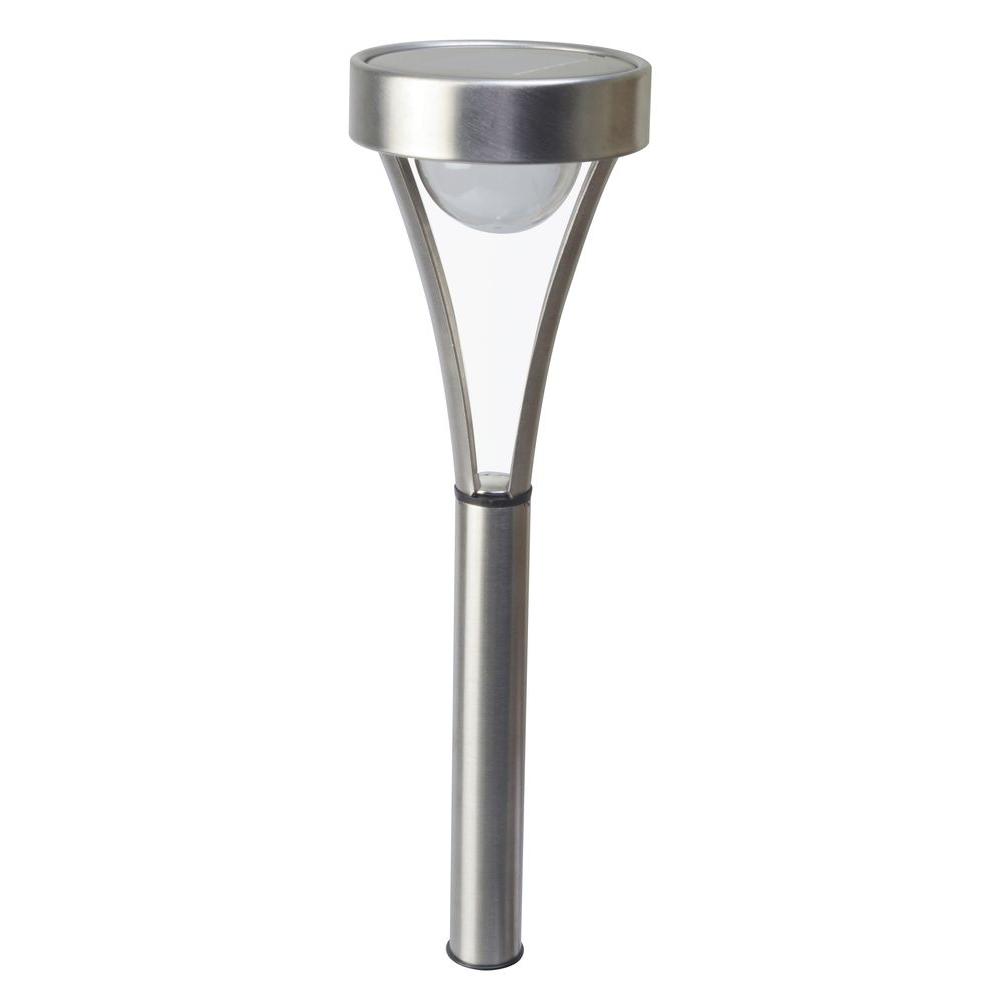 UPC 062964917558 product image for Moonrays Alena-Style Solar Powered 14-Lumen Stainless Steel Outdoor Integrated L | upcitemdb.com