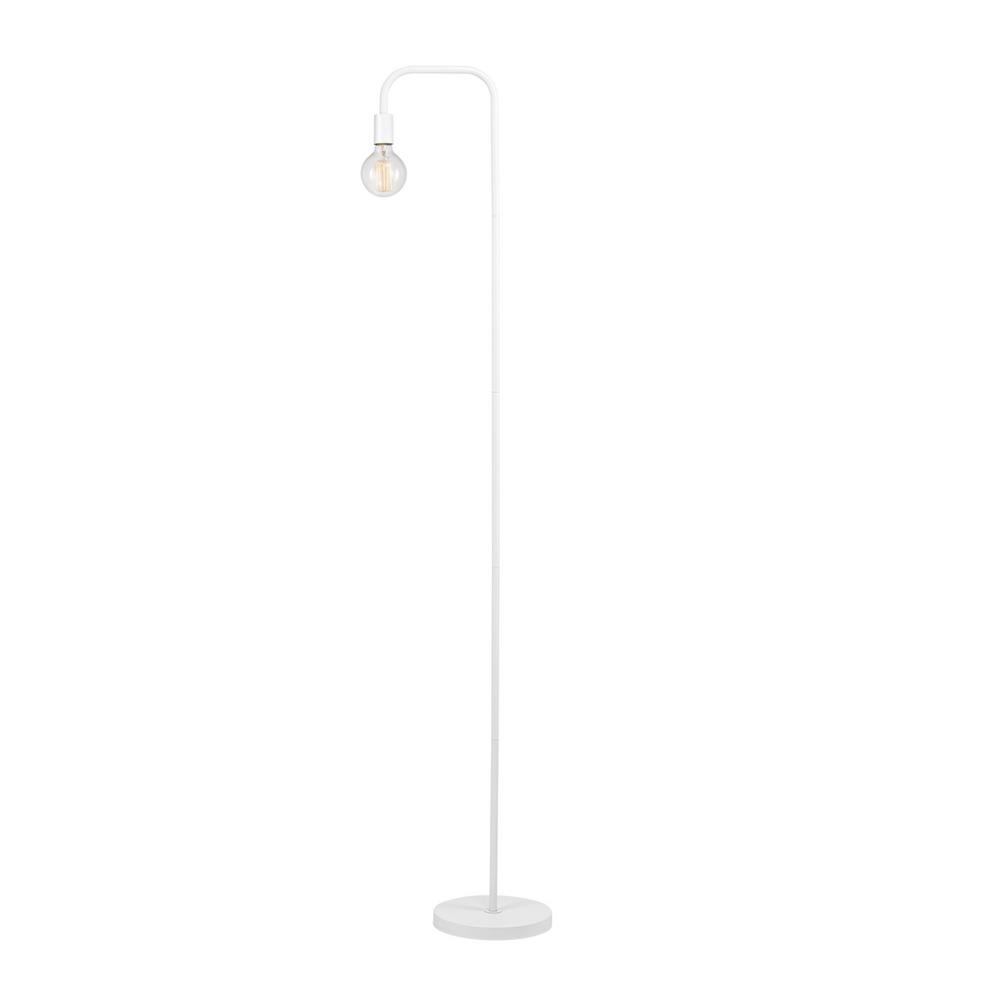 Globe Electric Holden 70 In Matte White Floor Lamp