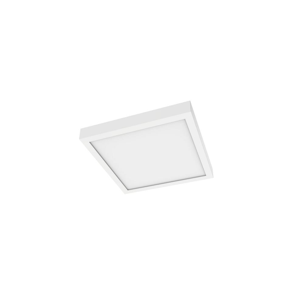 Square Flush Mount Lights Lighting The Home Depot Panel Light Square 9 In 17 Watt 4000k Architectural White Edgelit Integrated