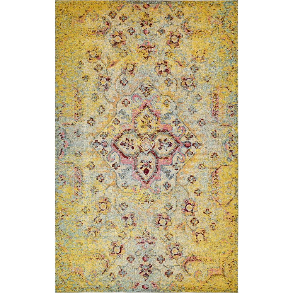 Unique Loom Arte Yellow 11 Ft X 16 Area Rug 3140050 The Home Unique Loom Arte Yellow 11 Ft X 16 Area Rug