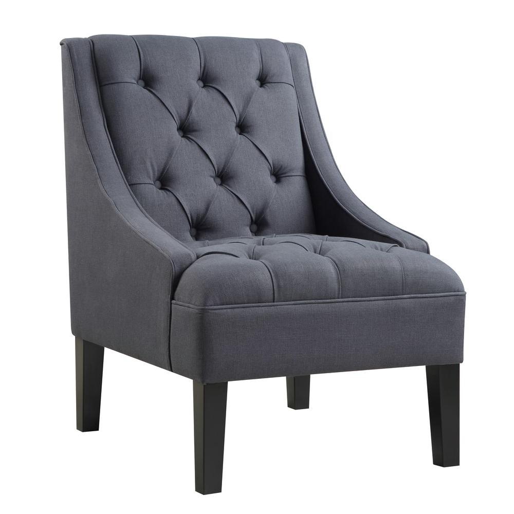 UPC 605876239730 product image for Upholstered Fabric 1-Piece Accent Arm Chair in Gray | upcitemdb.com