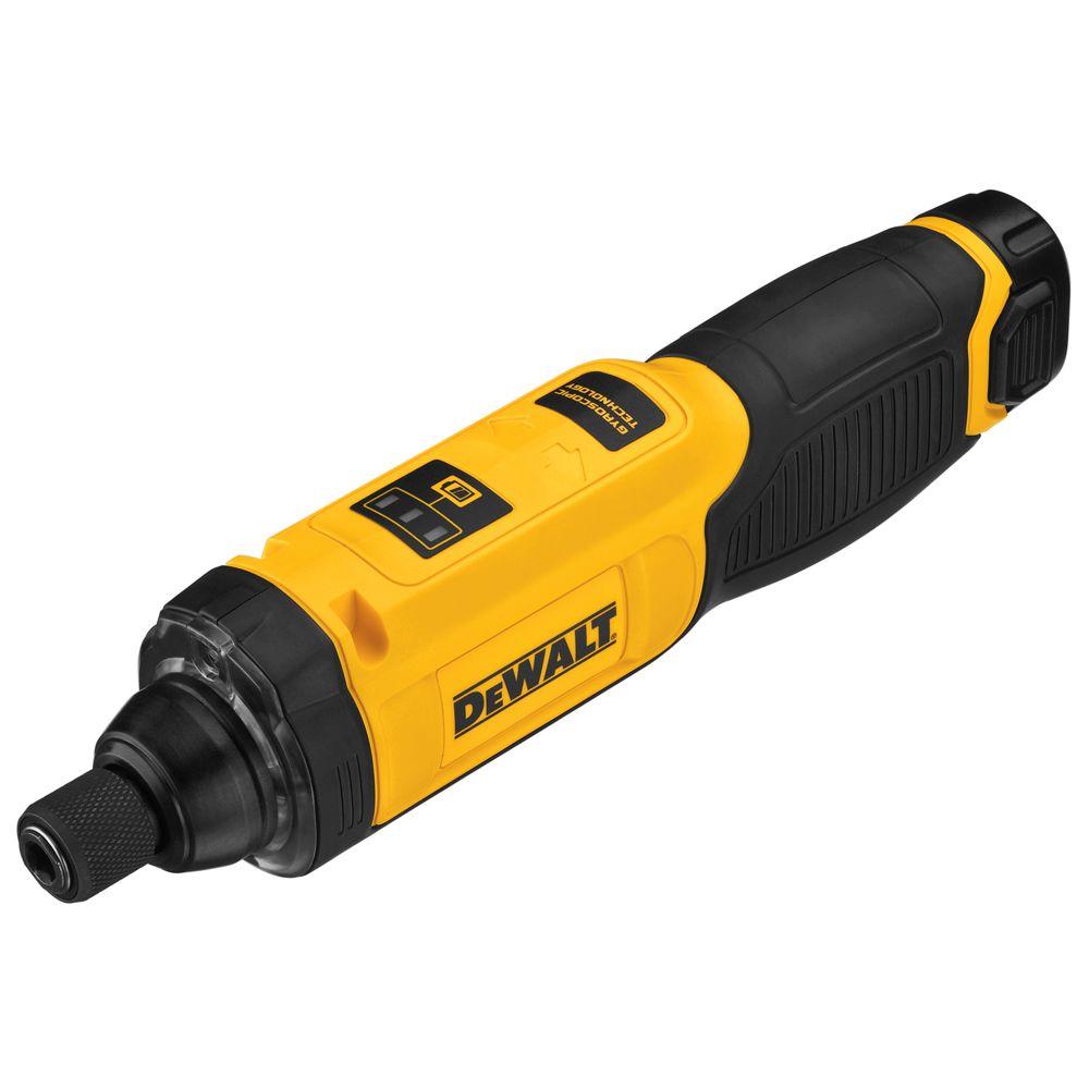 DEWALT 8-Volt MAX Lithium-Ion 1/4 in. Hex Cordless Gyroscopic Screwdriver with Battery 1Ah, 1-Hour Charger-DCF682N1 - The Home Depot