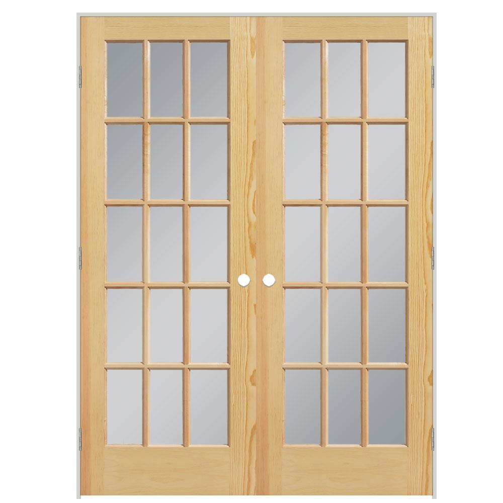 Masonite 60 in. x 80 in. Smooth 15-Lite Hollow Core Unfinished Pine