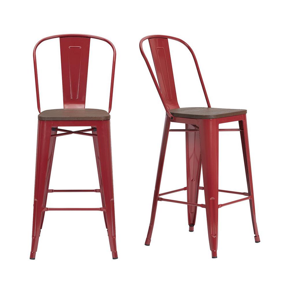 red bar stools