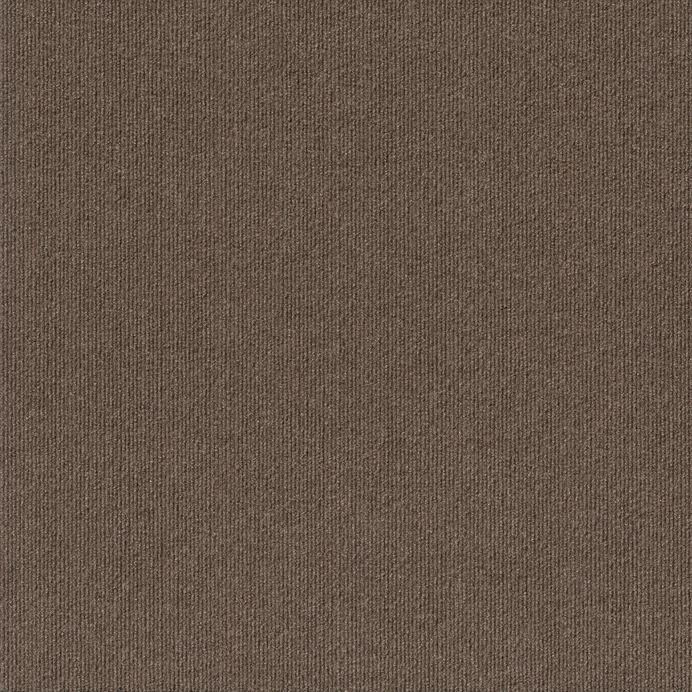 Espresso Carpet Flooring The Home Depot First Impressions Espresso Ribbed Texture 24 In X Carpet Tile 15
