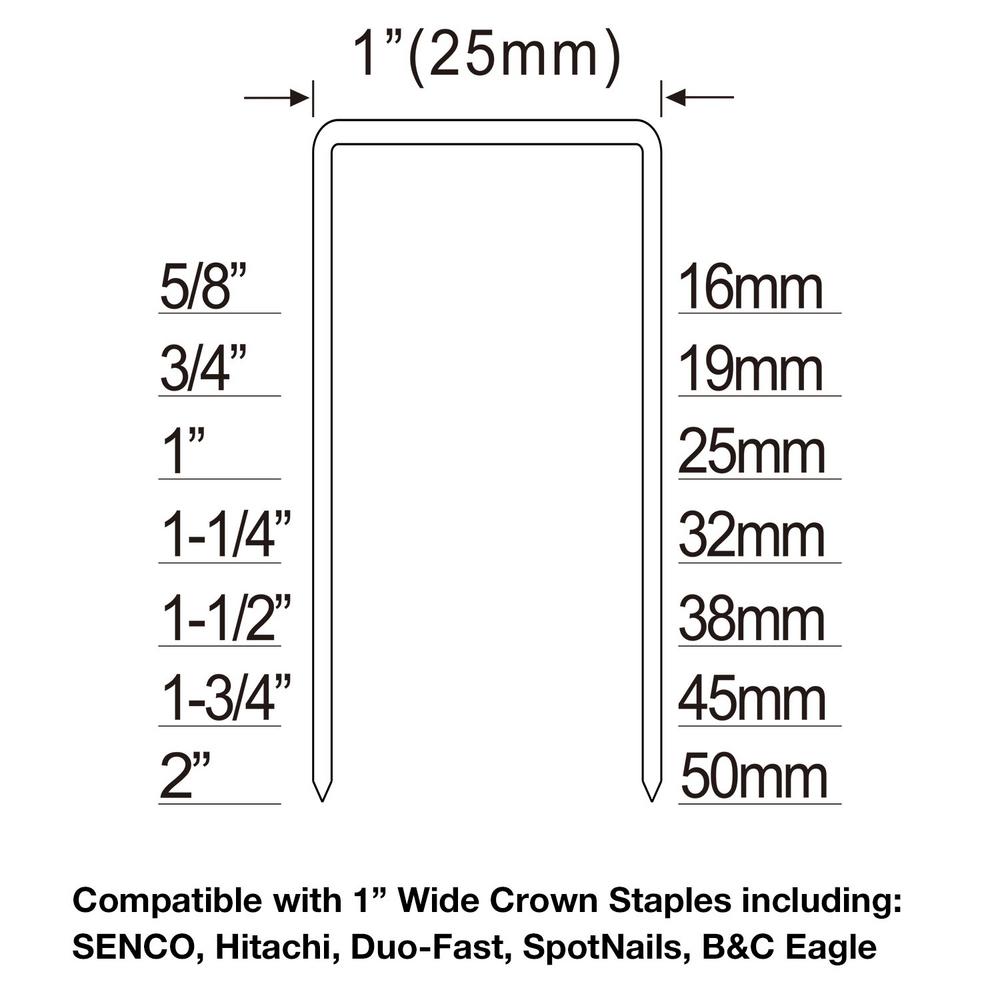 pneumatic wide crown staple gun