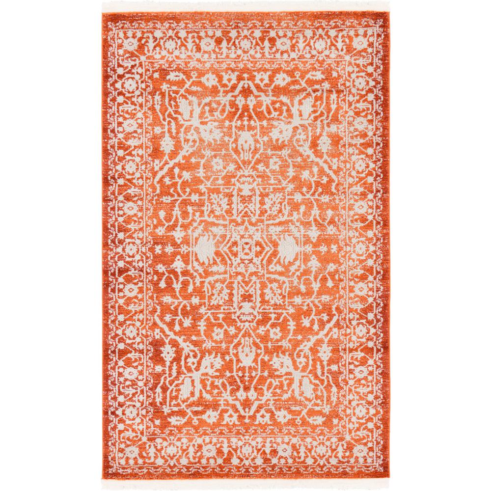 Unique Loom New Classical Olympia Terracotta 3 3 X 5 3 Area Rug 3131223 The Home Depot