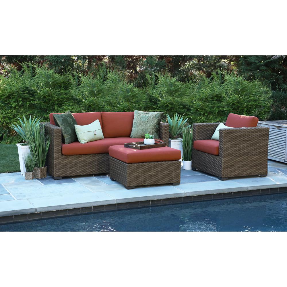 Canopy Redbay 3 Piece Resin Wicker Patio Deep Seating Set With Sunbrella Canvas Henna Cushions Dps1300red The Home Depot