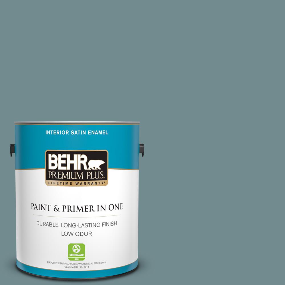 Behr Premium Plus 1 Gal Ppf 46 Leisure Time Satin Enamel Low Odor Behr Premium Plus 1 Gal Ppf 46 Leisure Time Satin Enamel Low Odor