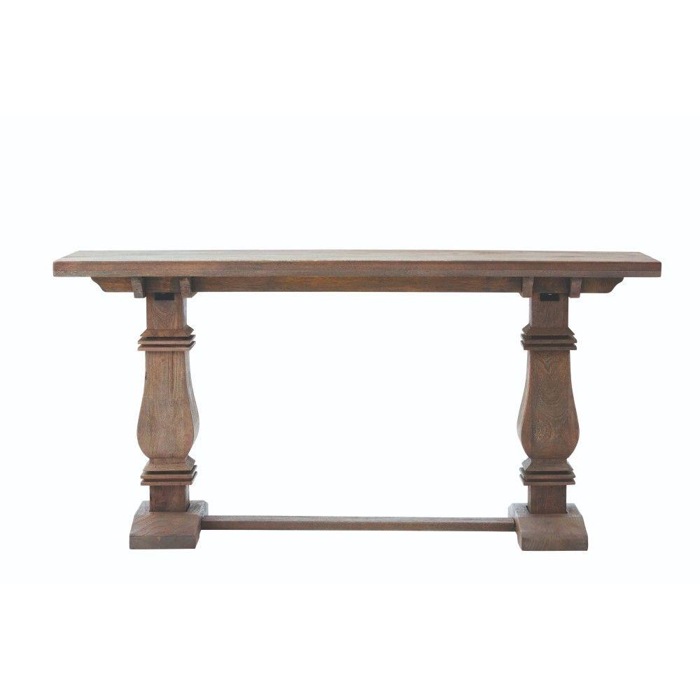 Home Decorators Collection Aldridge Antique Walnut Console Table ...