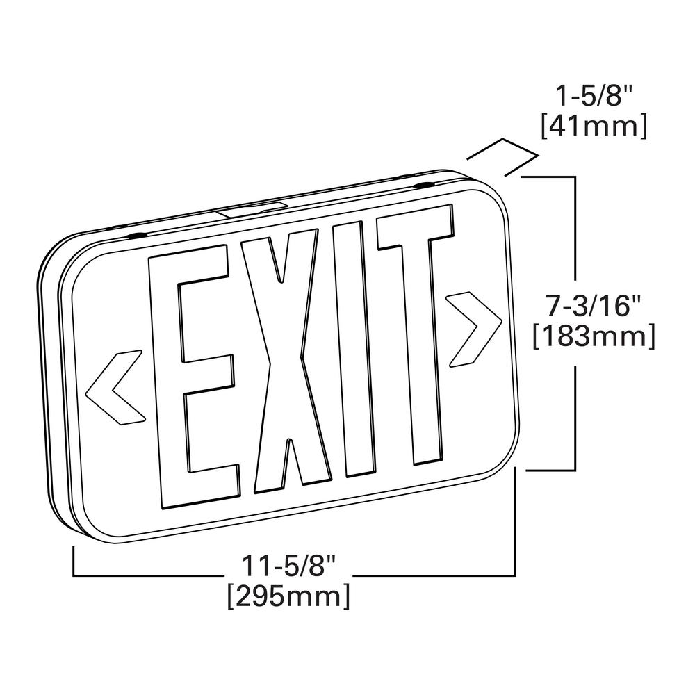 All Pro 25 Watt White Integrated Led Exit Sign With Green Letters Apx7g The Home Depot