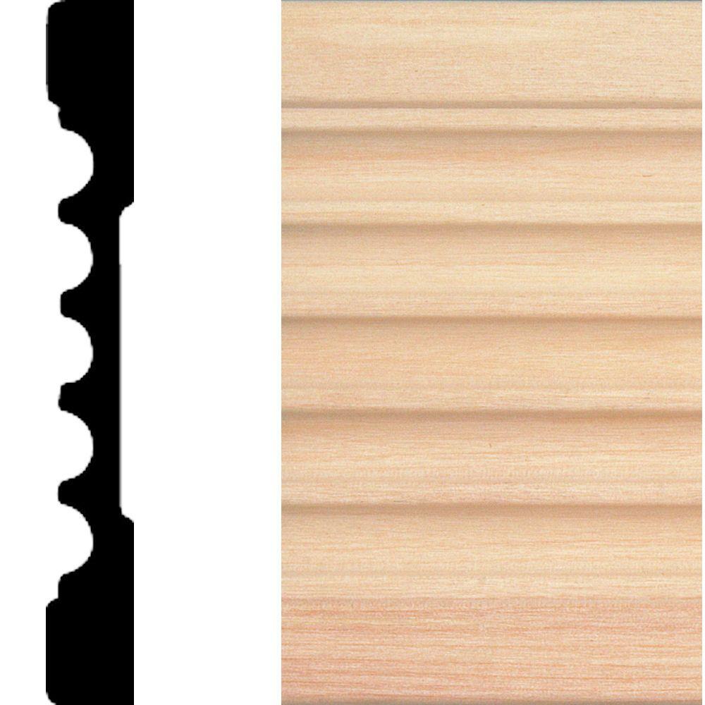 House of Fara 769 1/2 in. x 4 in. x 7 ft. Basswood Fluted Casing