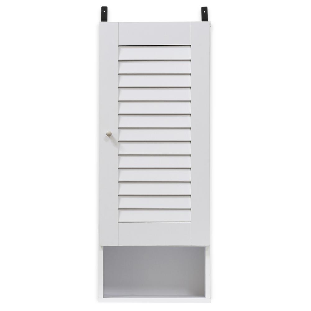 Furinno Indo White Slim Wall Cabinet 16069wh The Home Depot