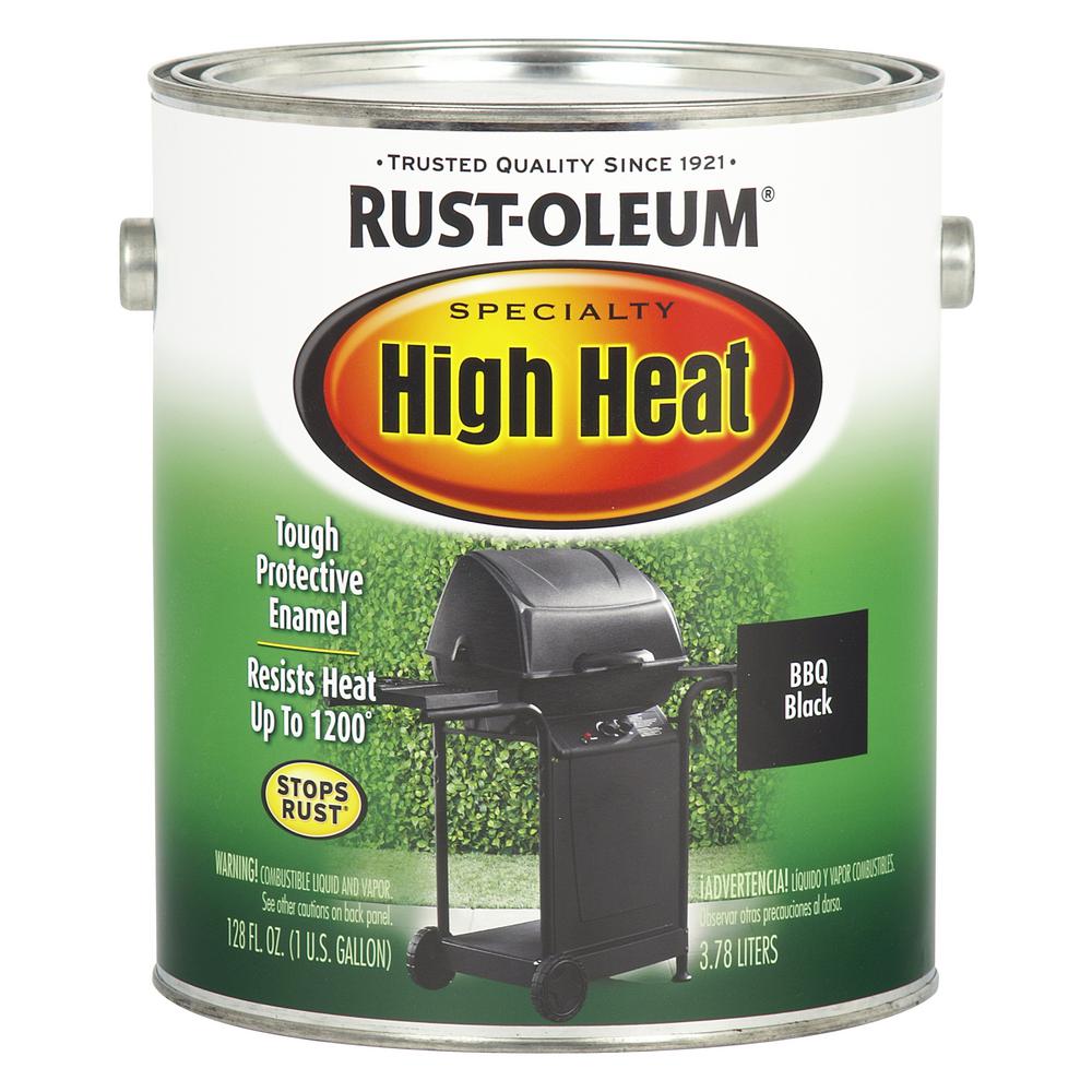 Rust Oleum Specialty 1 Gal High Heat Satin Bar B Que Black