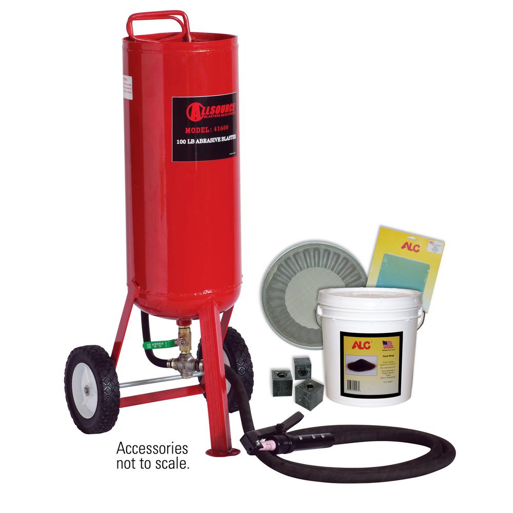 Allsource 100 lbs. Portable Abrasive Pressure Blaster with Starter Kit4160010 The Home Depot