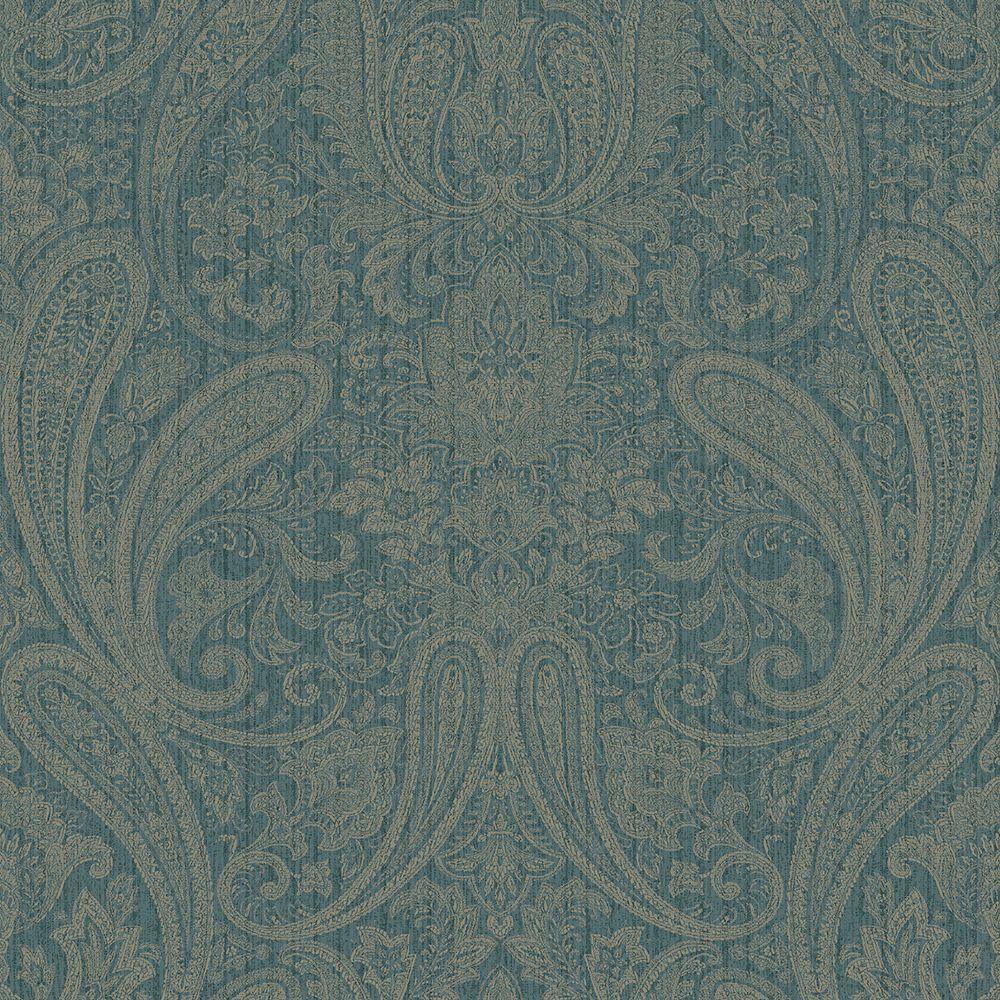 Brewster Adrian Blueberry Paisley Wallpaper270422210 The Home Depot