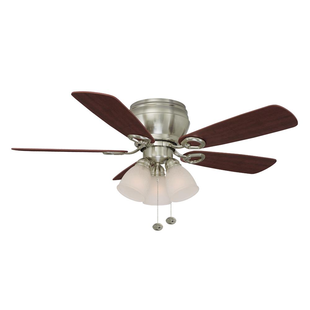 Hunter Antero 54 In Led Indoor Brushed Nickel Ceiling Fan With Hunter Antero 54 In Led Indoor Brushed Nickel Ceiling Fan With Light 59183 The Home Depot