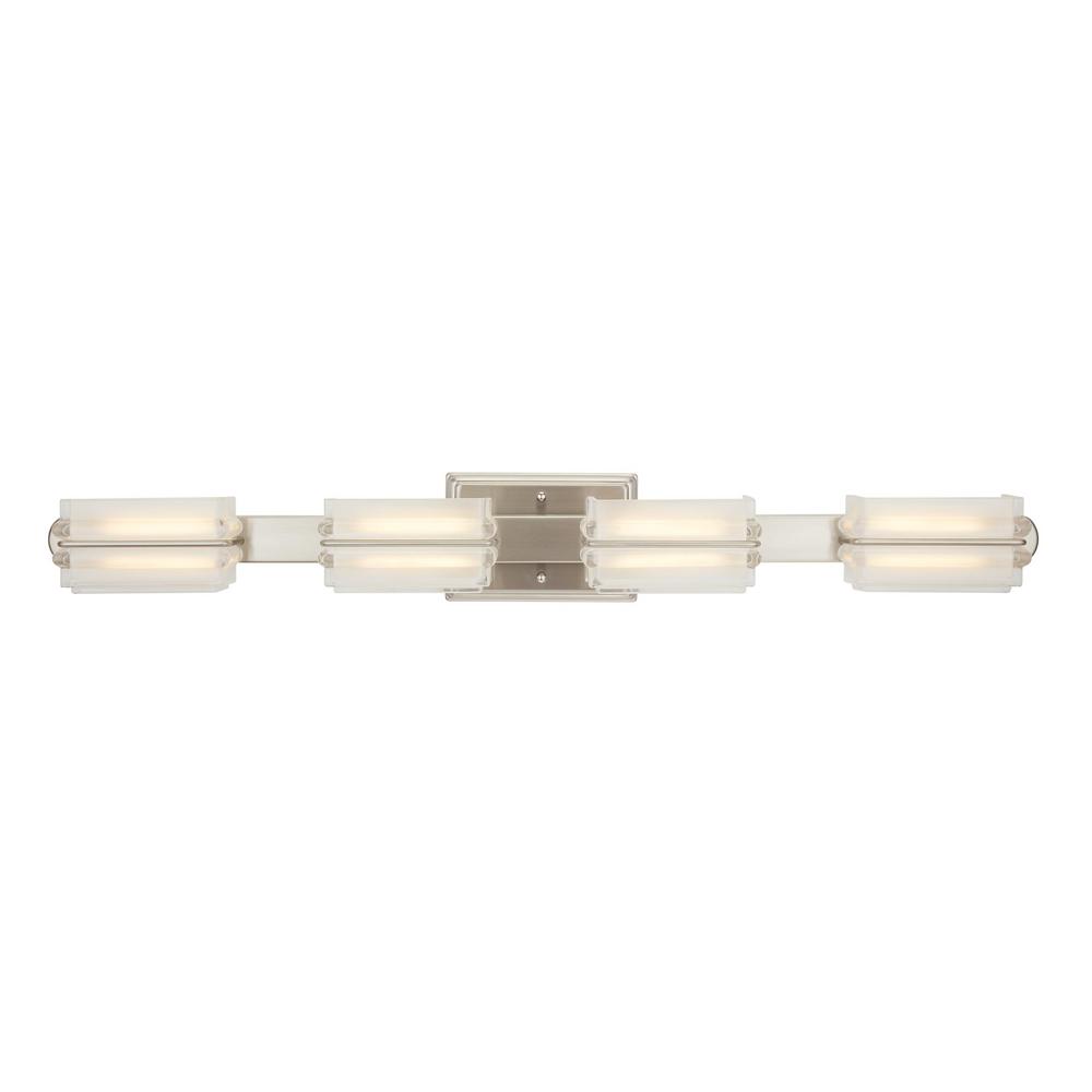 Design House Oslo 4 Light Brushed Nickel Vanity Light 556167 The Home   Brushed Nickel Home Decorators Collection Vanity Lighting 22804 64 600 