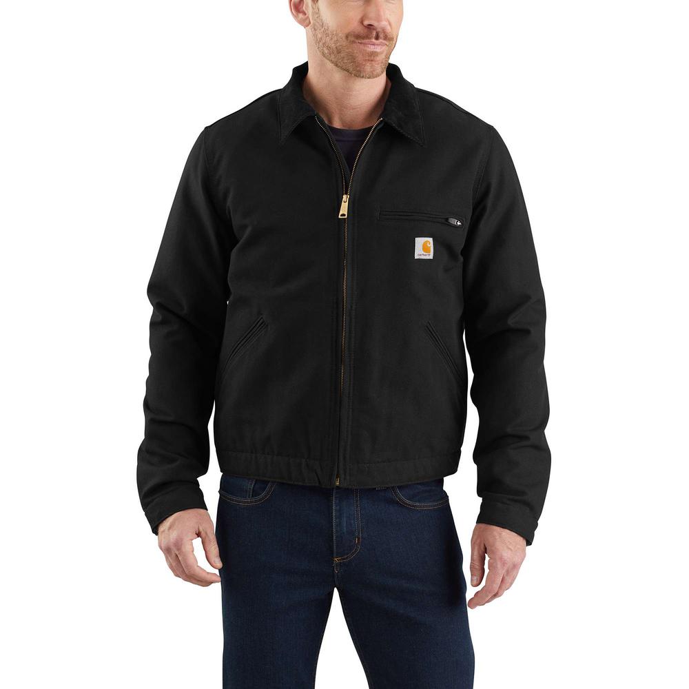 Carhartt Men's 3X-Large Black Cotton Washed Duck Detroit Jacket-103828 ...