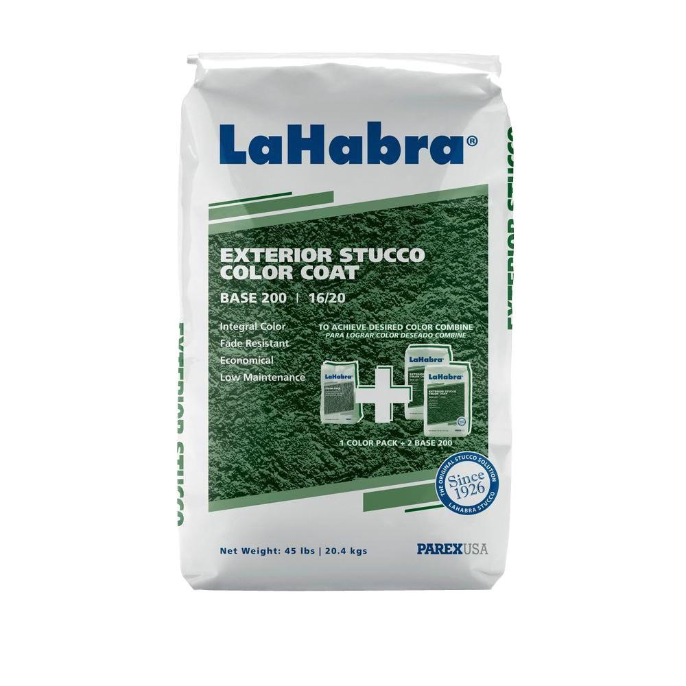 LaHabra 45 lb. Exterior Stucco Color Coat Base 200 16/20 Gray3429 The Home Depot