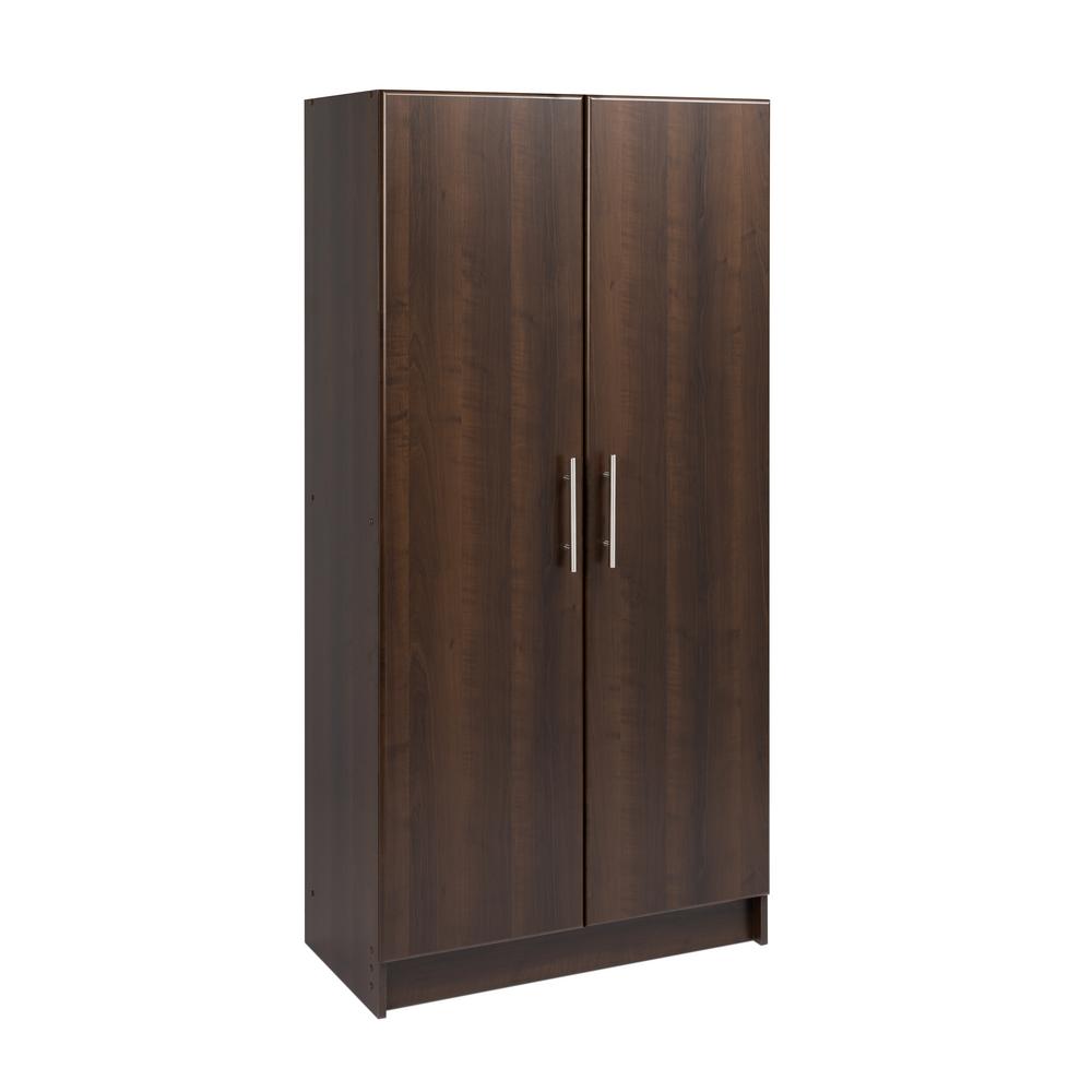Elite 96 In W X 89 H 16 D Storage Cabinet Set Espresso 6 Piece Ersx 1013 6m The Home Depot Storage Cabinet Set D Espresso