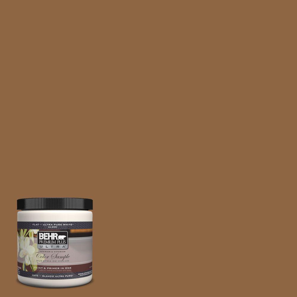 Behr Premium Plus Ultra 8 Oz 270f 7 English Saddle Matte Interior 270f 7 English Saddle Matte Interior Exterior Paint And Primer In One Sample