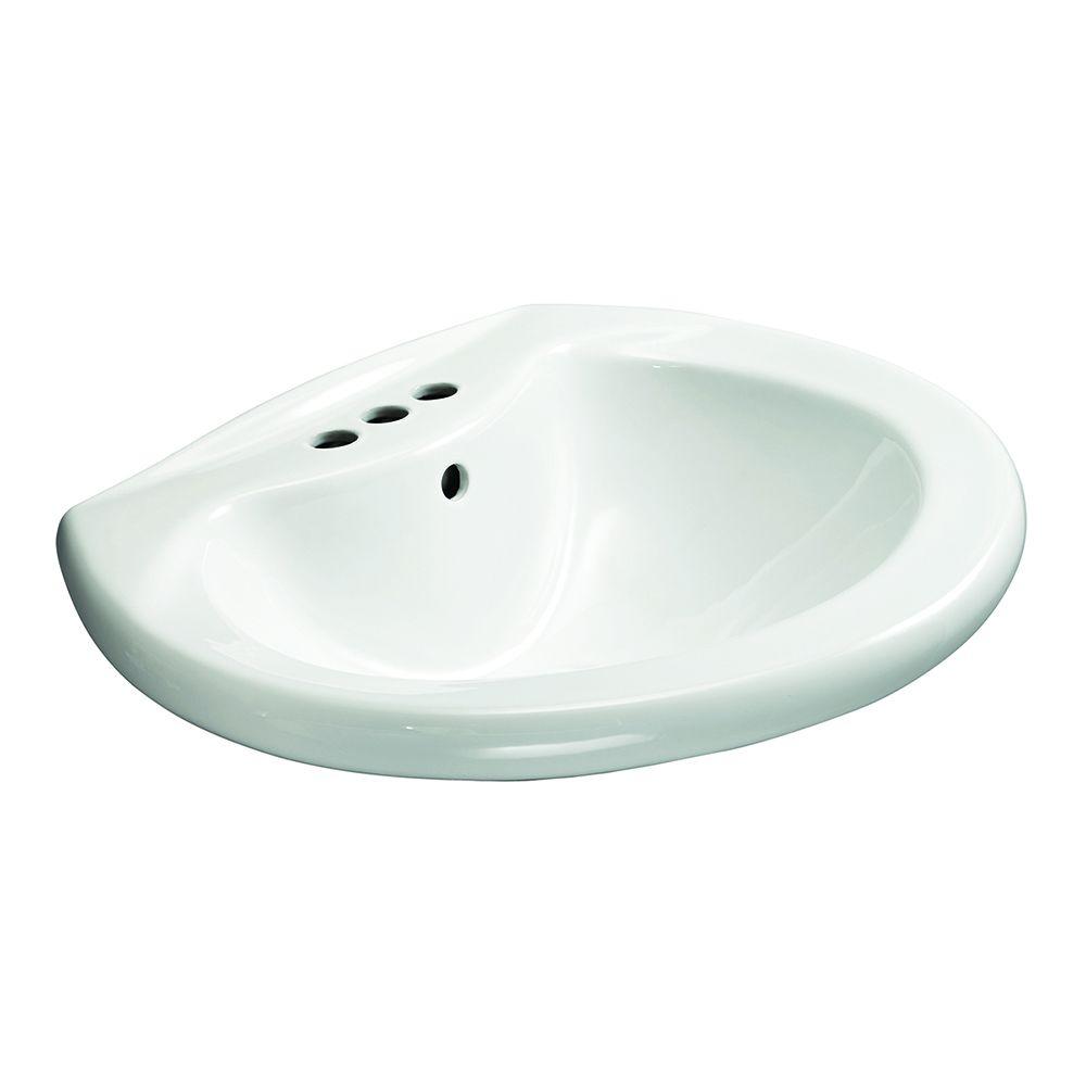 Shelburne 20 In Pedestal Sink Basin In White