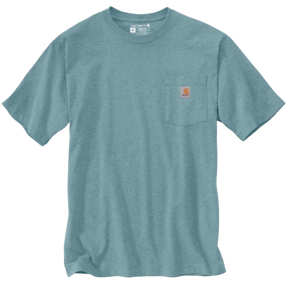 Carhartt Men's Large Ginger Heather Cotton/Polyester TK0231 M Loose Fit Heavy Weight Long Sleeve 