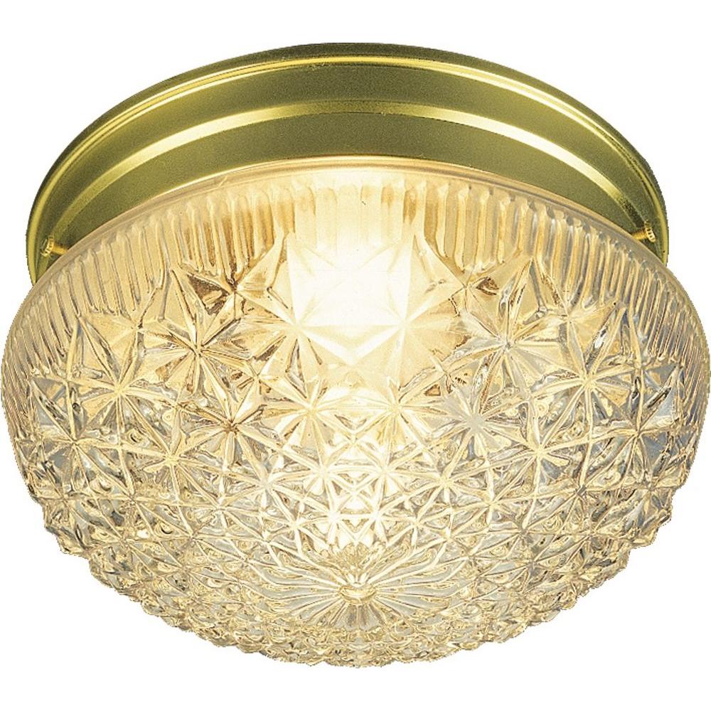 Westinghouse 1Light Ceiling Fixture Polished Brass Interior Flush