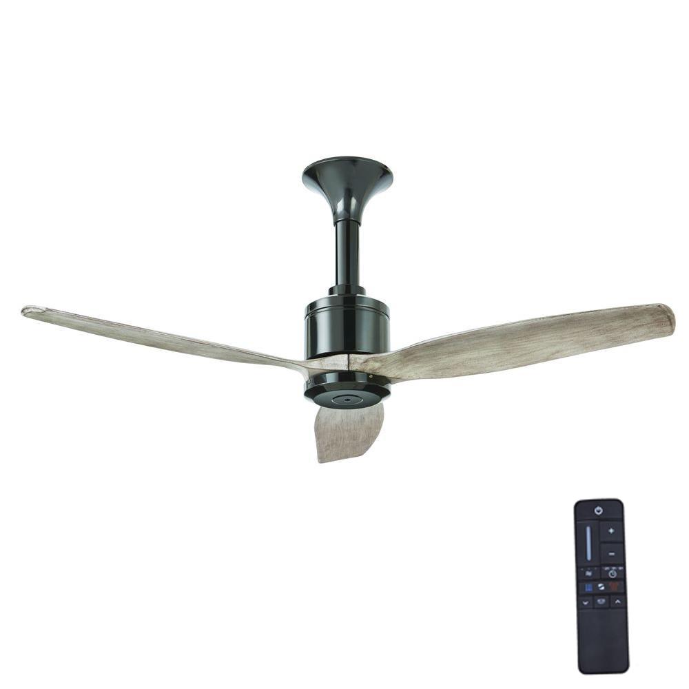 3 Blades Rustic Flush Mount Ceiling Fans Without Lights