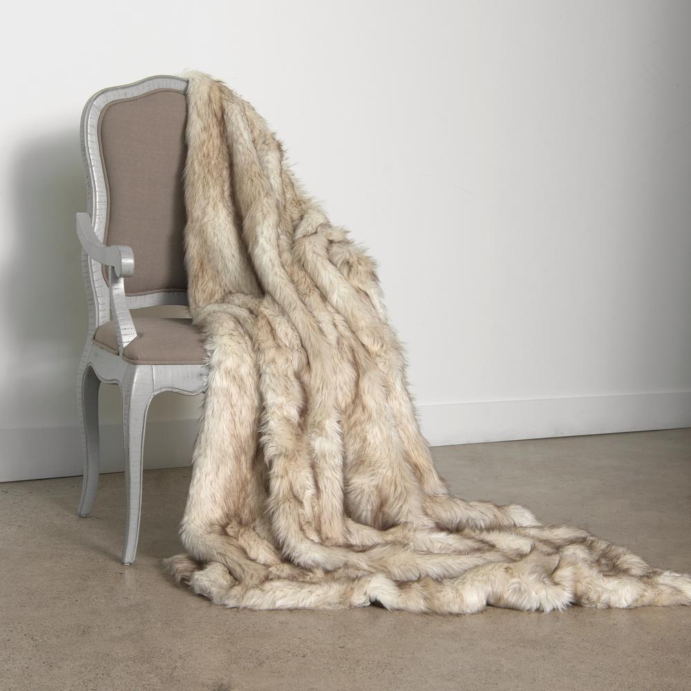 Best Home Fashion Wild Mannered 58 In X 60 Champagne Fox Faux Best Home Fashion Wild Mannered 58 In X 60 Champagne Fox Faux Fur Throw The Depot