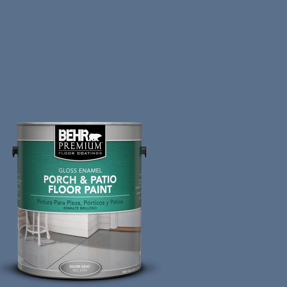 Behr Premium 1 Gal 600f 6 Atlantic Blue Gloss Interior Exterior 600f 6 Atlantic Blue Gloss Interior Exterior Porch And Patio Floor Paint