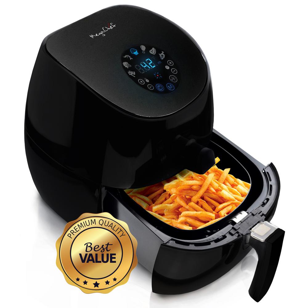 MegaChef 3.5 Qt. Sleek Black Electric MultiCooker and Air Fryer 985101731M The Home Depot