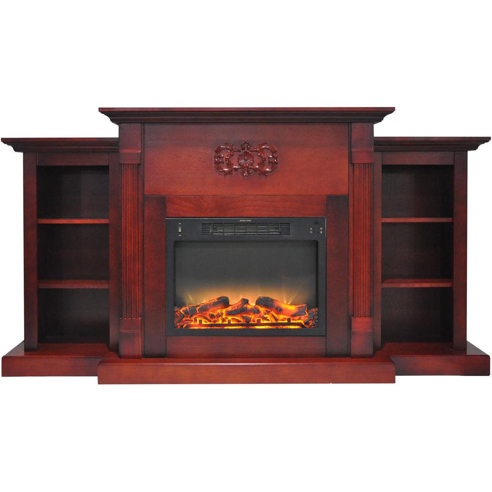 Cambridge Sanoma 72 In Electric Fireplace In Cherry With