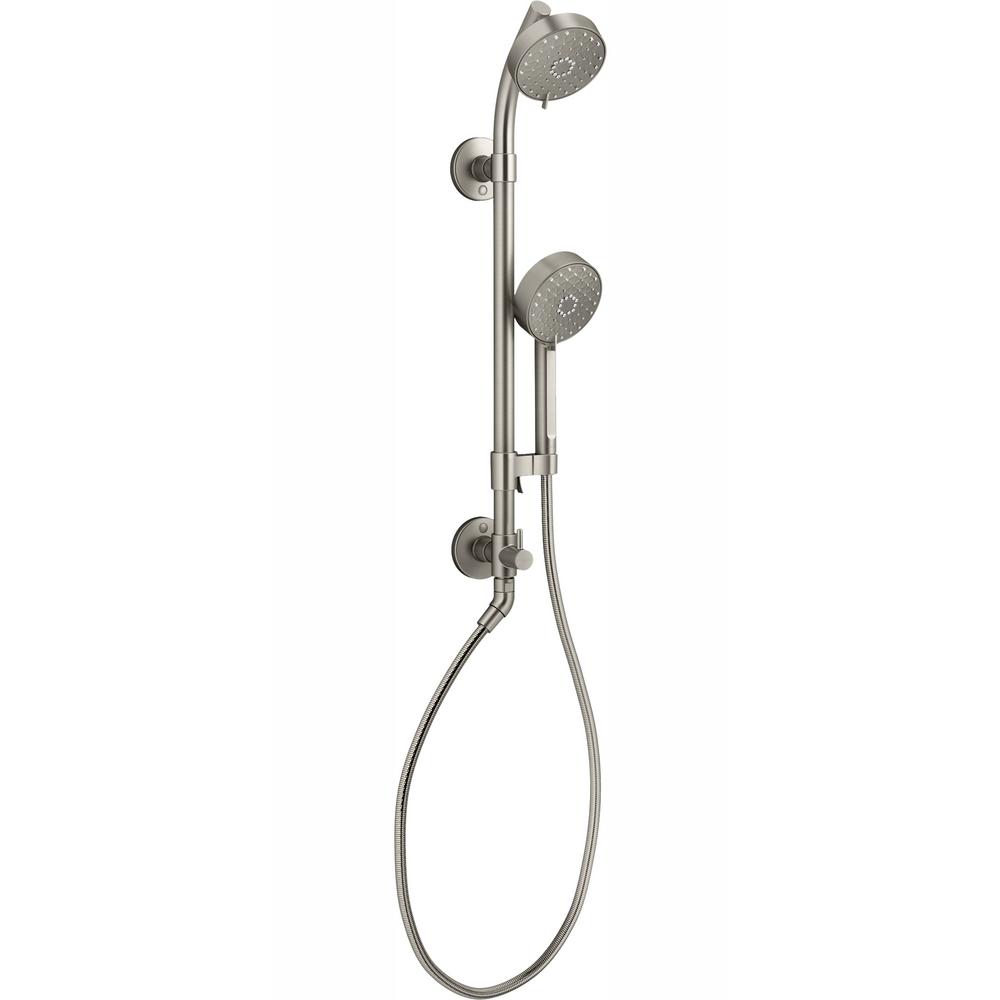 KOHLER Awaken 3Spray Wall Bar Shower Kit in Vibrant Brushed Nickel