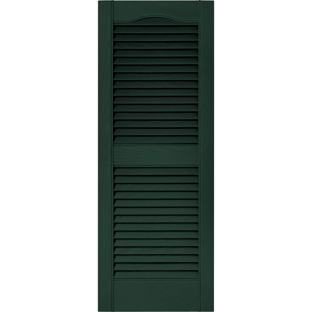 Builders Edge 15 in. x 39 in. Louvered Vinyl Exterior