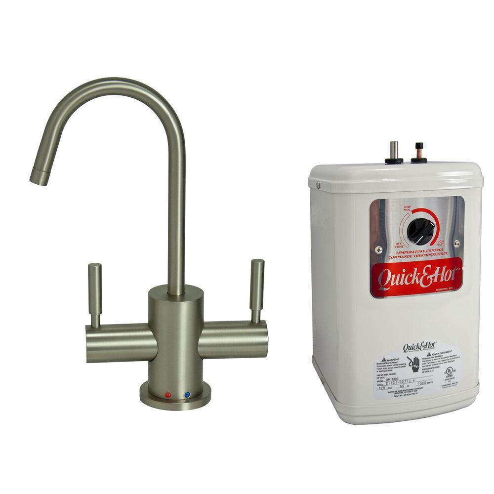 2Handle Hot and Cold Water Dispenser Faucet with Heating Tank in
