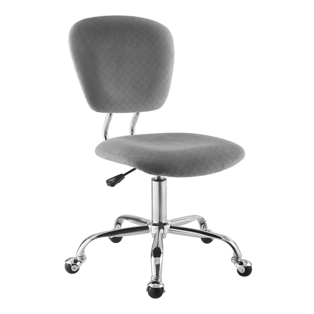 Linon Home Decor Drake Gray Office Chair Thd02038 The Depot Linon Home Decor Drake Gray Office