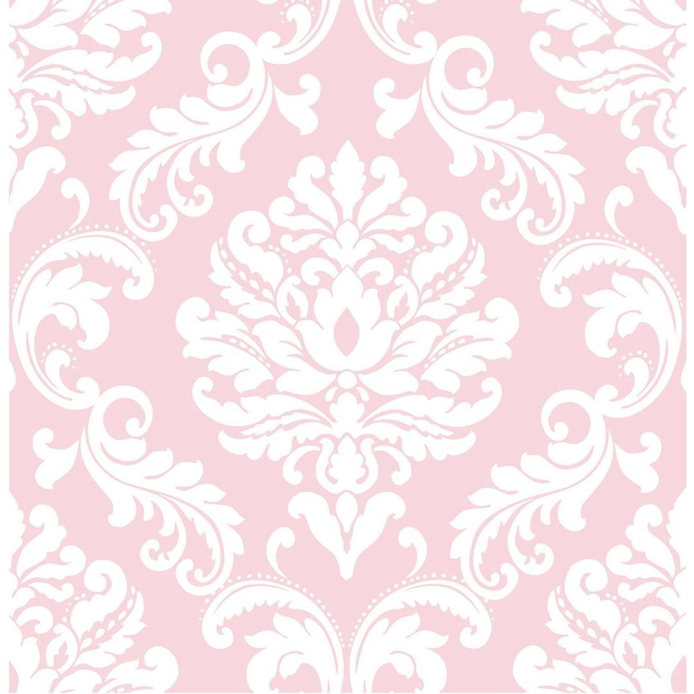 nuwallpaper pink ariel pink wallpaper sample nu1397sam the home depot brewster home fashions