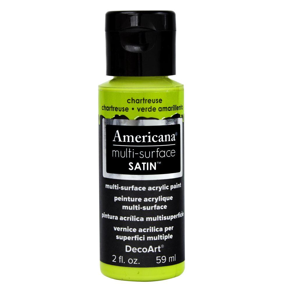 DecoArt Americana 2 oz. Chartreuse Satin MultiSurface Acrylic Paint