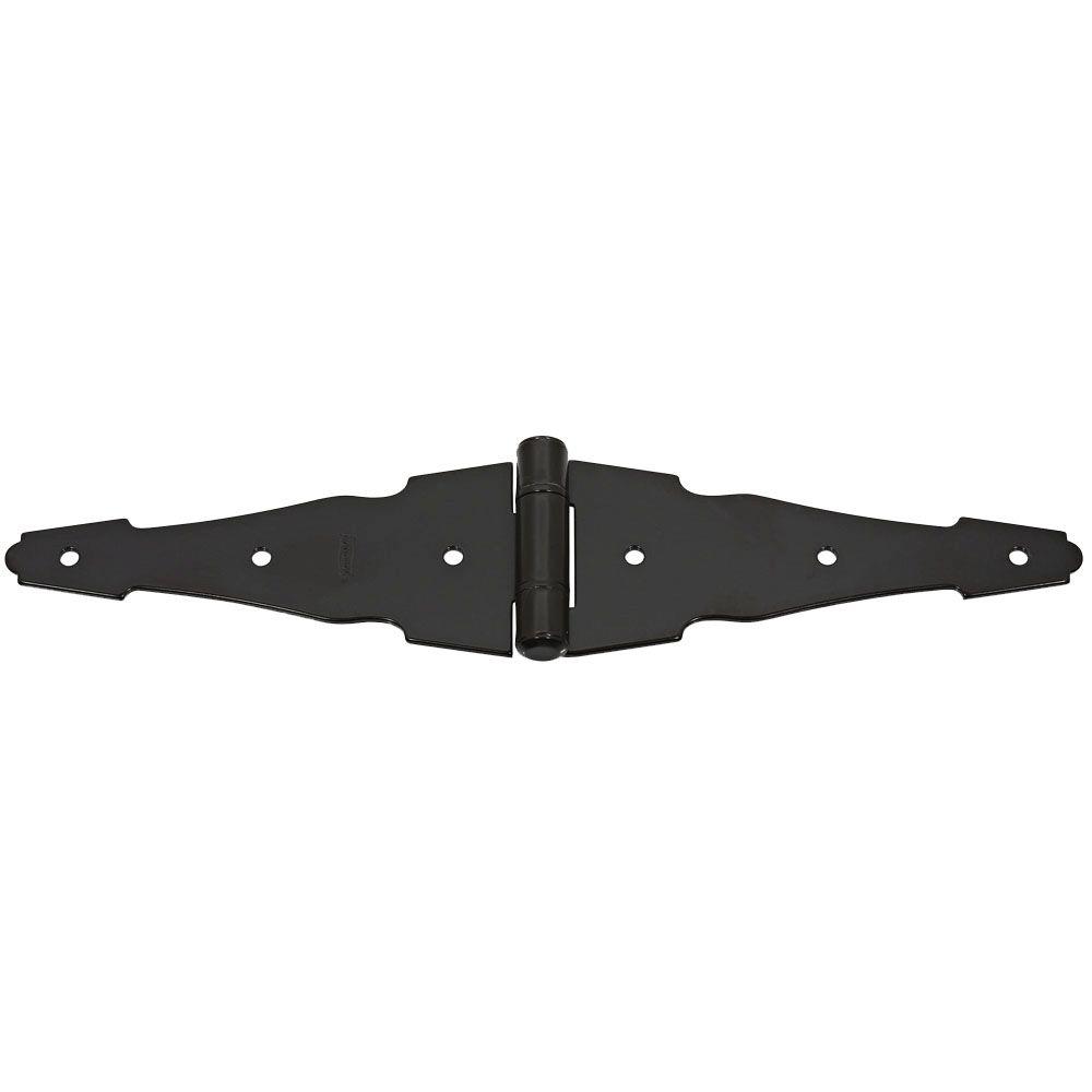 National Hardware 6 in. Black Ornamental Strap HingeV847 6 ORN STRAP