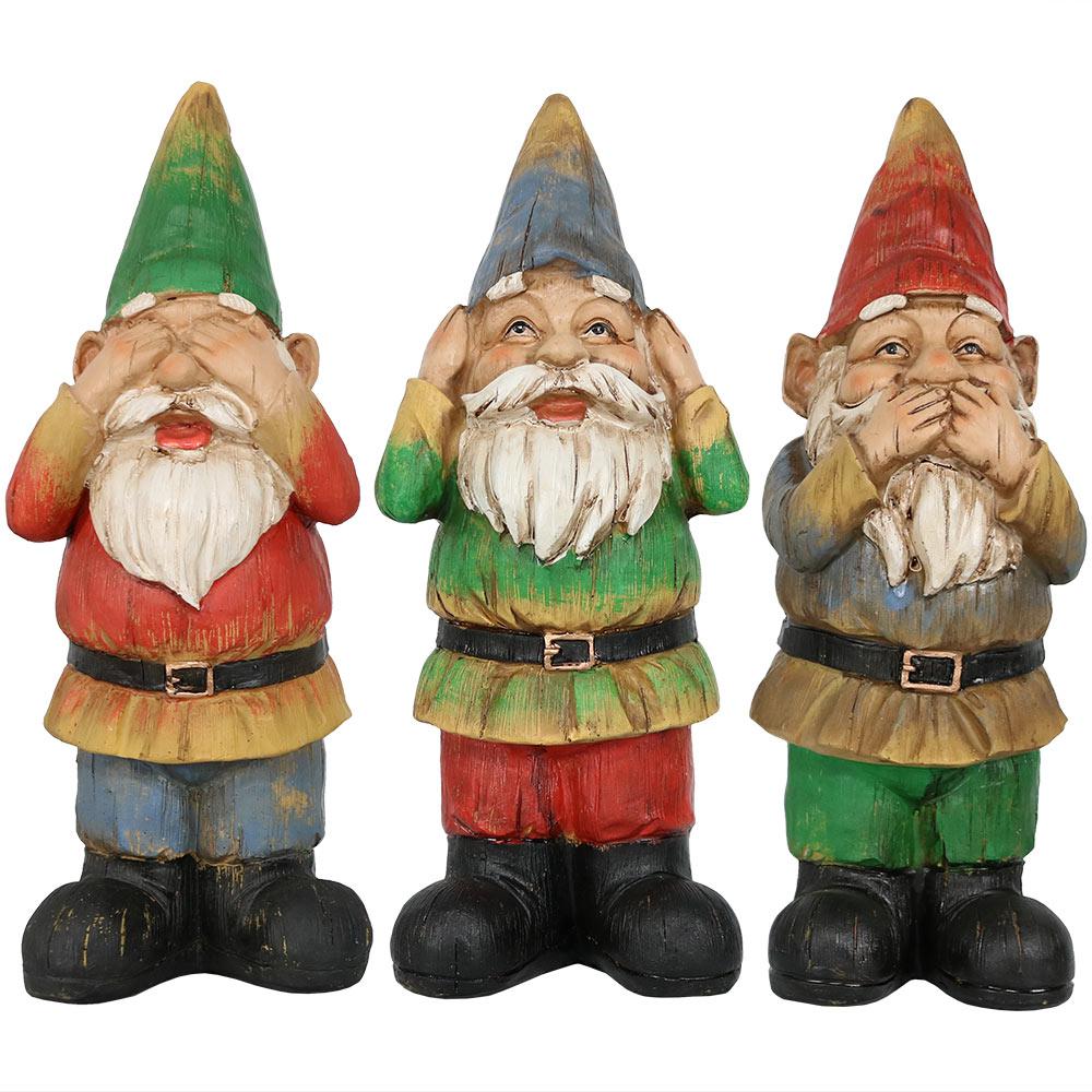 Sunnydaze Decor Hear No Evil Speak No Evil See No Evil 3-Wise Garden  Statues (Set of 3)-XCA-103238 - The Home Depot