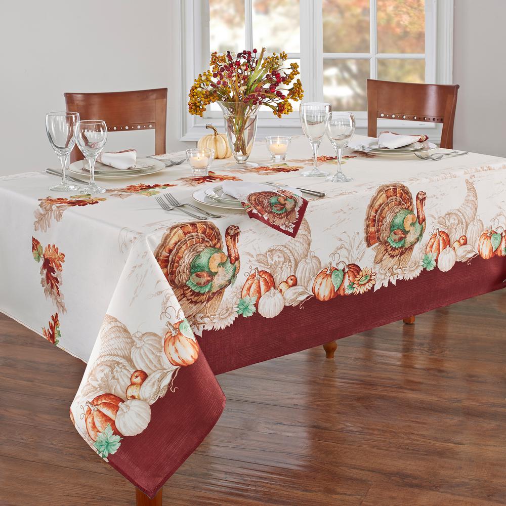 fall colored tablecloths