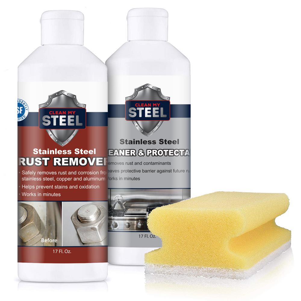 CLEAN MY STEEL Stainless Steel Rust Remover Kit 17 ozSK500 The Home