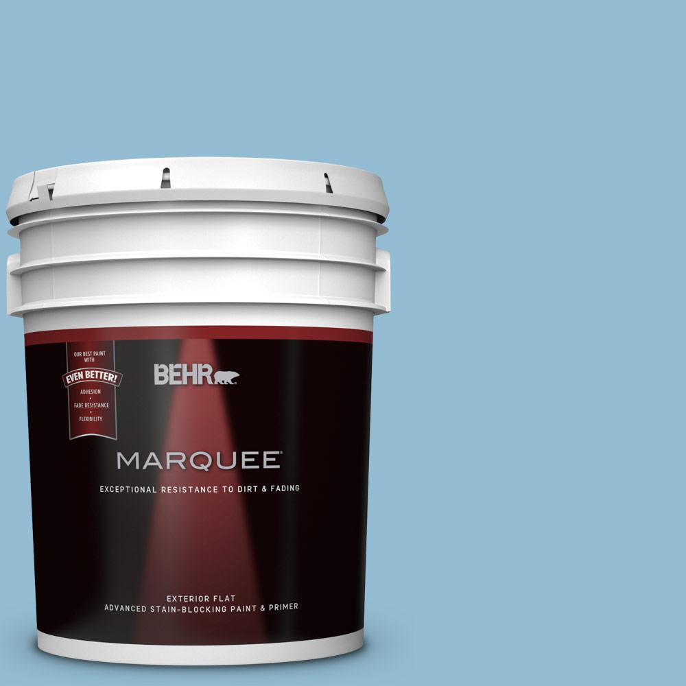 BEHR MARQUEE 5gal. 570D6 Neptune Blue Flat Exterior Paint445305