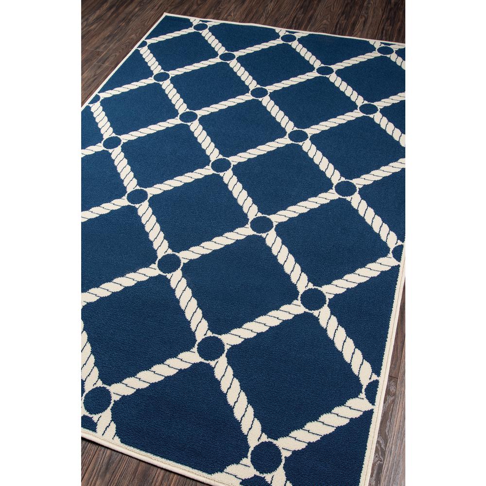 Nautical Coastal Anchor Rope Indoor Outdoor Blue Area Rug Home & Garden