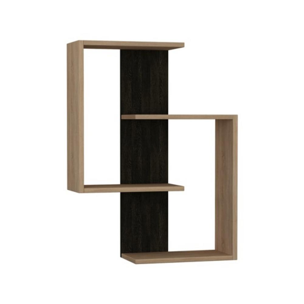 Ada Home Decor Wendy Oak And Dark Brown Mid Century Modern Wall Ada Home Decor Wendy Oak And Dark Brown Mid Century Modern Wall Shelf