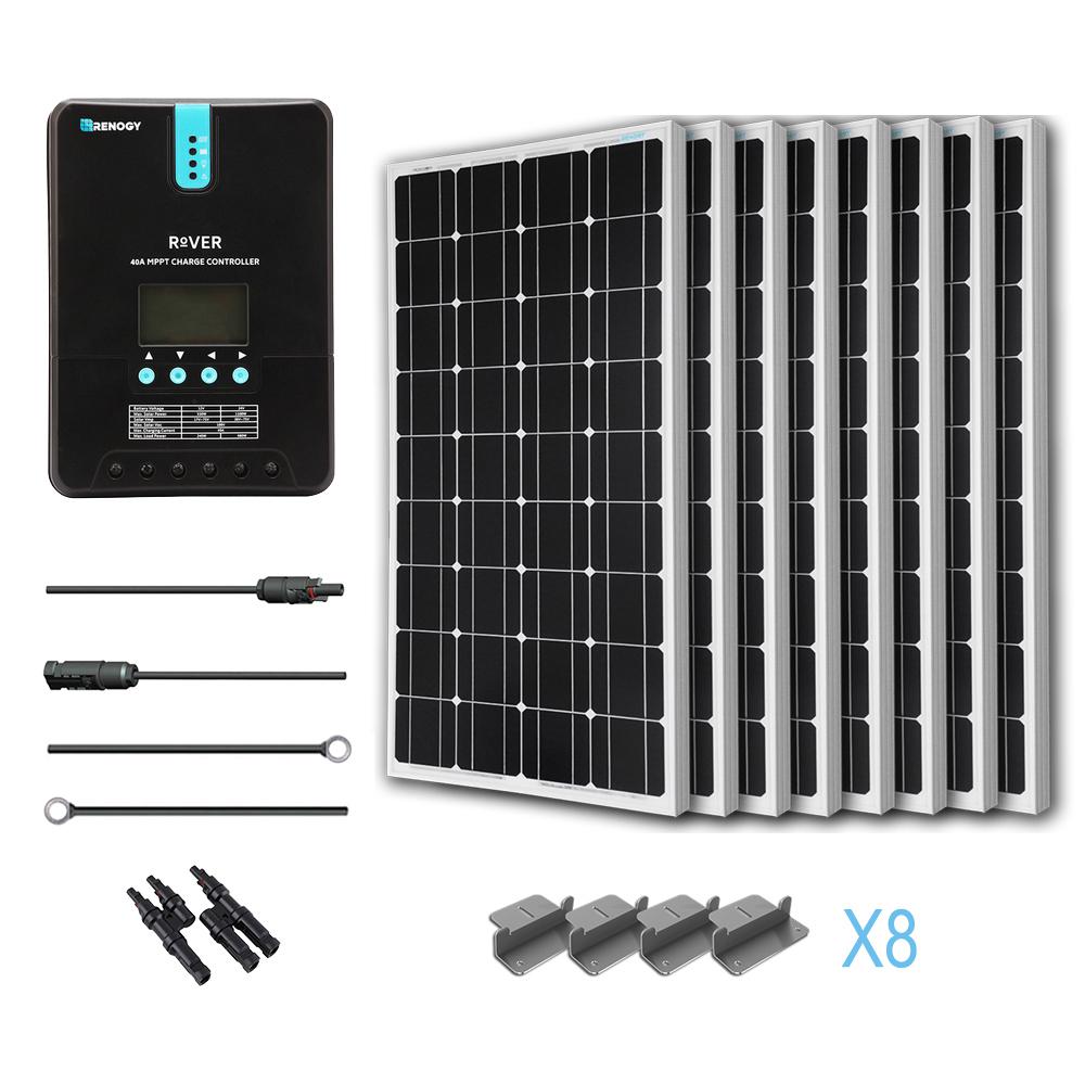 Renogy 800-Watt 24-Volt Monocrystalline Solar Starter Kit for Off-Grid ...